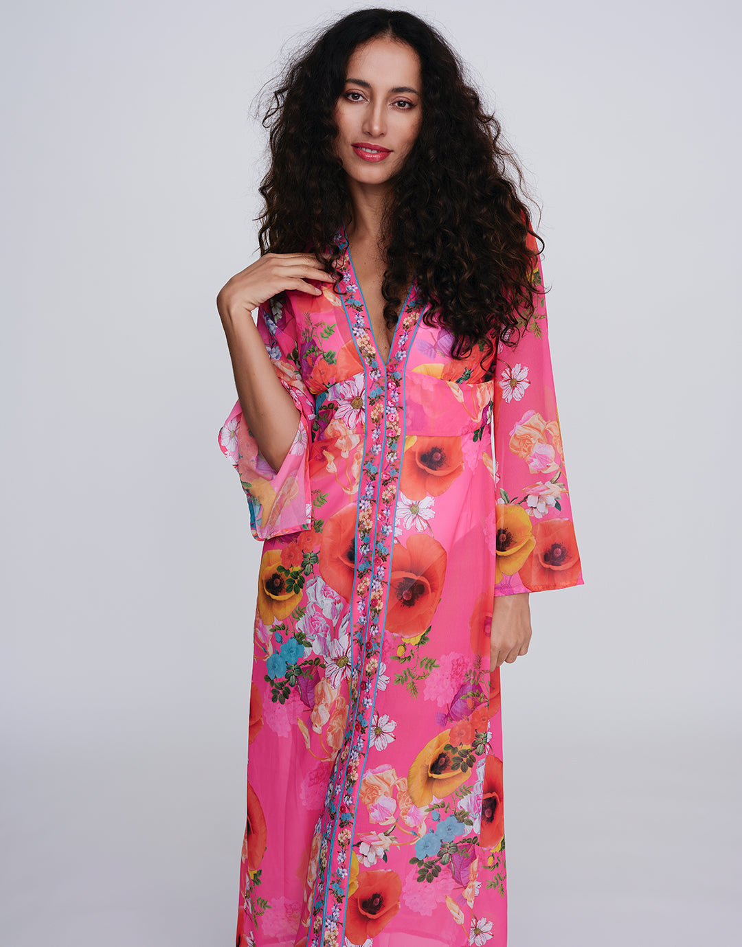 Copacabana Maxi Kaftan - Pink - Simply Beach UK