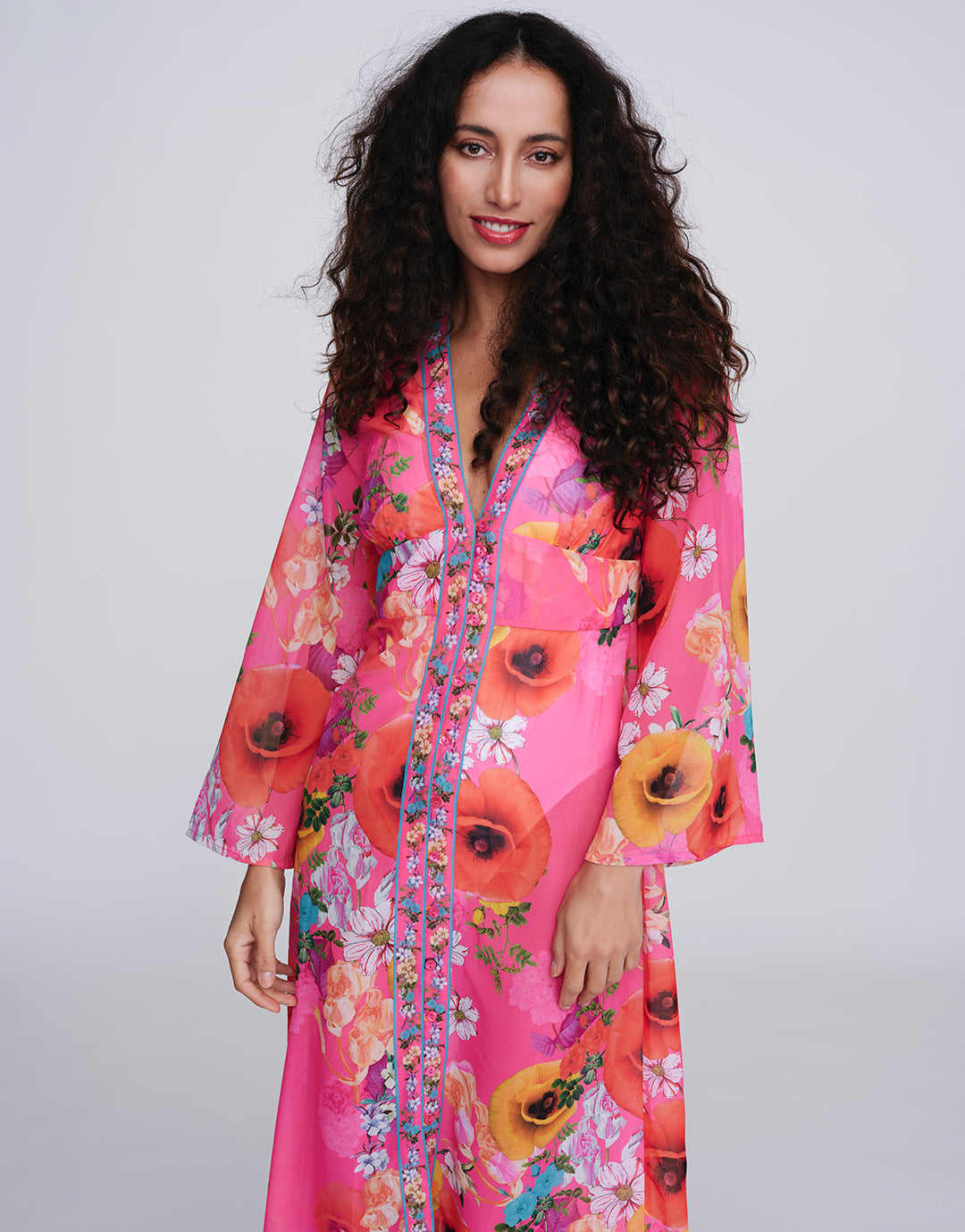 Copacabana Maxi Kaftan - Pink - Simply Beach UK