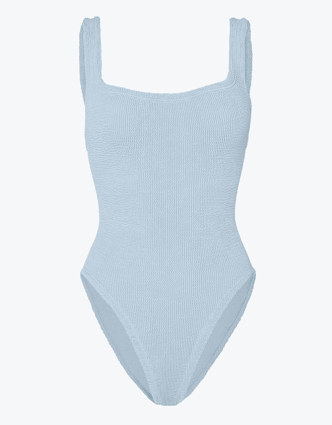 Hunza G Square Neck Swimsuit - Metallic Ice Blue - Simply Beach UK