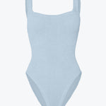 Hunza G Square Neck Swimsuit - Metallic Ice Blue - Simply Beach UK