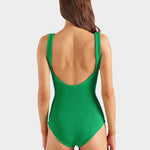 Hunza G Coverage Celine Swimsuit with Tonal Hoop - Emerald - Simply Beach UK
