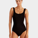 Hunza G Coverage Square Neck Swimsuit - Black - Simply Beach UK