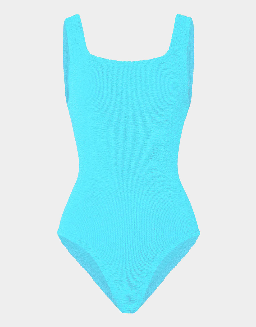 Hunza G Coverage Square Neck Swimsuit - Aqua - Simply Beach UK