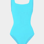 Hunza G Coverage Square Neck Swimsuit - Aqua - Simply Beach UK
