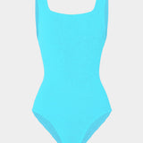 Hunza G Coverage Square Neck Swimsuit - Aqua - Simply Beach UK