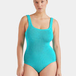 Hunza G Coverage Square Neck Swimsuit - Aqua - Simply Beach UK
