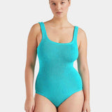 Hunza G Coverage Square Neck Swimsuit - Aqua - Simply Beach UK