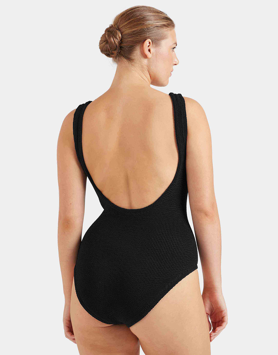 Hunza G Coverage Square Neck Swimsuit - Black - Simply Beach UK