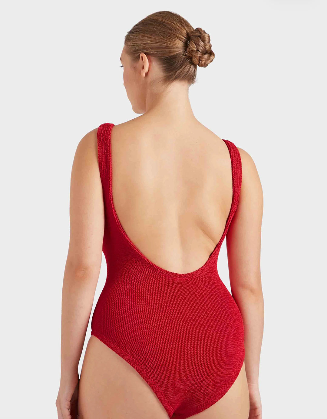 Hunza G Coverage Square Neck Swimsuit - Red - Simply Beach UK