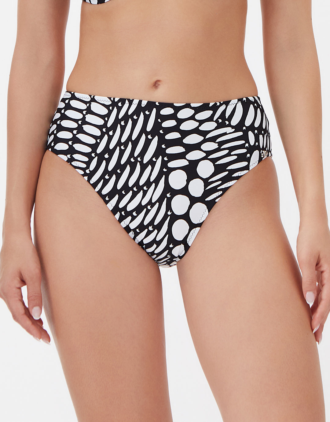Dots Maxi Bikini Pant - Black and White - Simply Beach UK