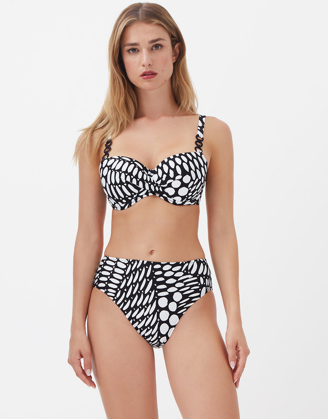 Dots Maxi Bikini Pant - Black and White - Simply Beach UK