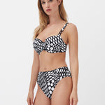 Dots Balcony Bikini Top - Black and White - Simply Beach UK