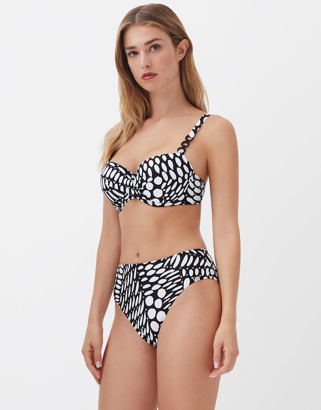 Dots Maxi Bikini Pant - Black and White - Simply Beach UK