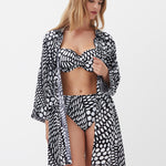 Dots Beach Shirt - Black and White - Simply Beach UK