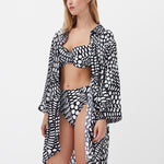 Dots Beach Shirt - Black and White - Simply Beach UK