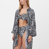 Dots Beach Shirt - Black and White - Simply Beach UK