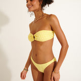 Sun Lace Aleria Bikini Pant - Yellow - Simply Beach UK