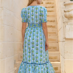 Evelyn Dress - Sky Lily Stripe - Simply Beach UK