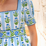 Evelyn Dress - Sky Lily Stripe - Simply Beach UK