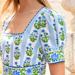 Evelyn Dress - Sky Lily Stripe - Simply Beach UK