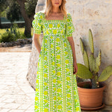Elizabeth Dress - Lime Border - Simply Beach UK