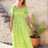 Elizabeth Dress - Lime Border - Simply Beach UK