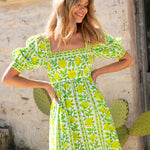 Elizabeth Dress - Lime Border - Simply Beach UK