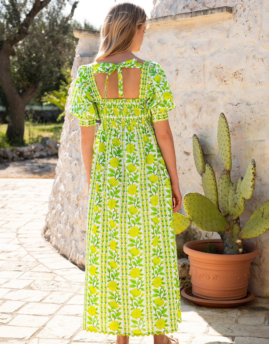 Elizabeth Dress - Lime Border - Simply Beach UK