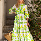 Gemma Dress - Lime Botanics - Simply Beach UK