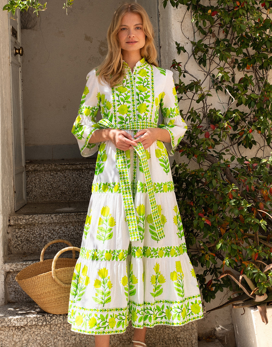 Gemma Dress - Lime Botanics - Simply Beach UK