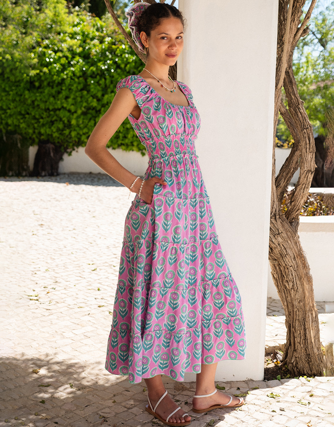 Pink City Prints Rah Rah Dress - Lilac Buta - Simply Beach UK
