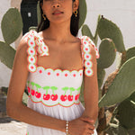Athens Dress - Neon Fruit Embroidery - Simply Beach UK