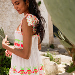 Athens Dress - Neon Fruit Embroidery - Simply Beach UK