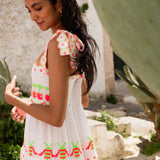 Athens Dress - Neon Fruit Embroidery - Simply Beach UK