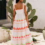 Athens Dress - Neon Fruit Embroidery - Simply Beach UK