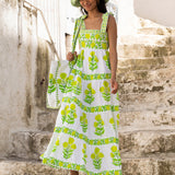 Lara Dress - Lime Botanics - Simply Beach UK