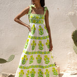 Lara Dress - Lime Botanics - Simply Beach UK