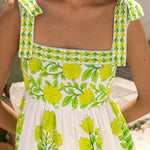 Lara Dress - Lime Botanics - Simply Beach UK