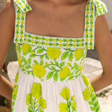 Lara Dress - Lime Botanics - Simply Beach UK
