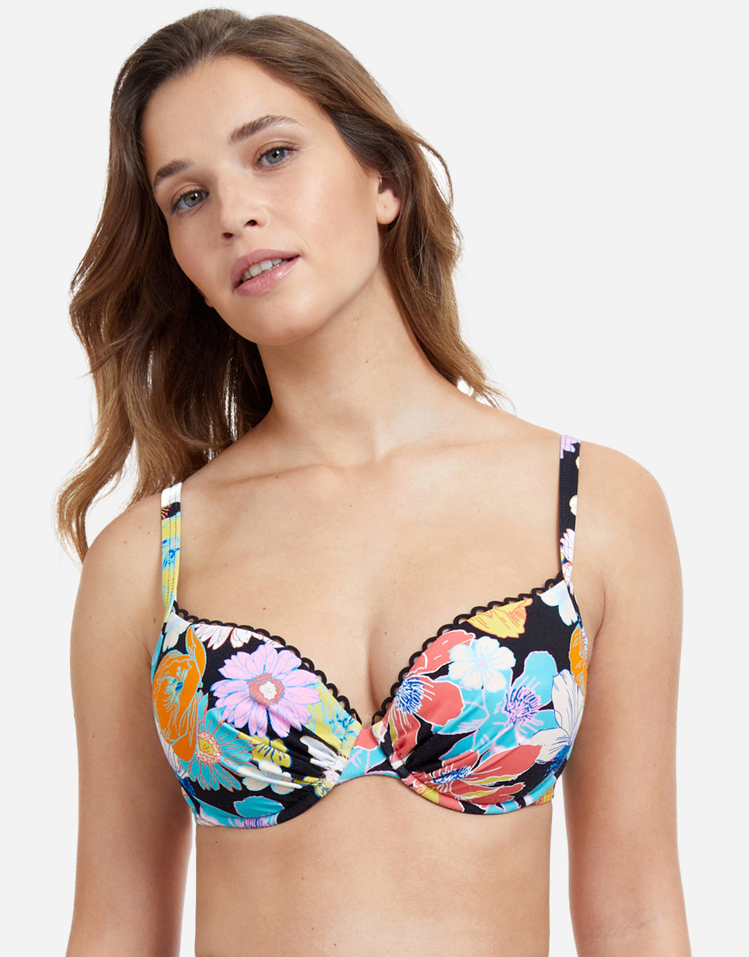 Profile Rising Sun D Cup Bikini Top - Black - Simply Beach UK