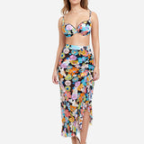 Rising Sun Ruffle Skirt - Black - Simply Beach UK