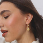 Emilia White Slim Hoop Earrings - Small - Simply Beach UK