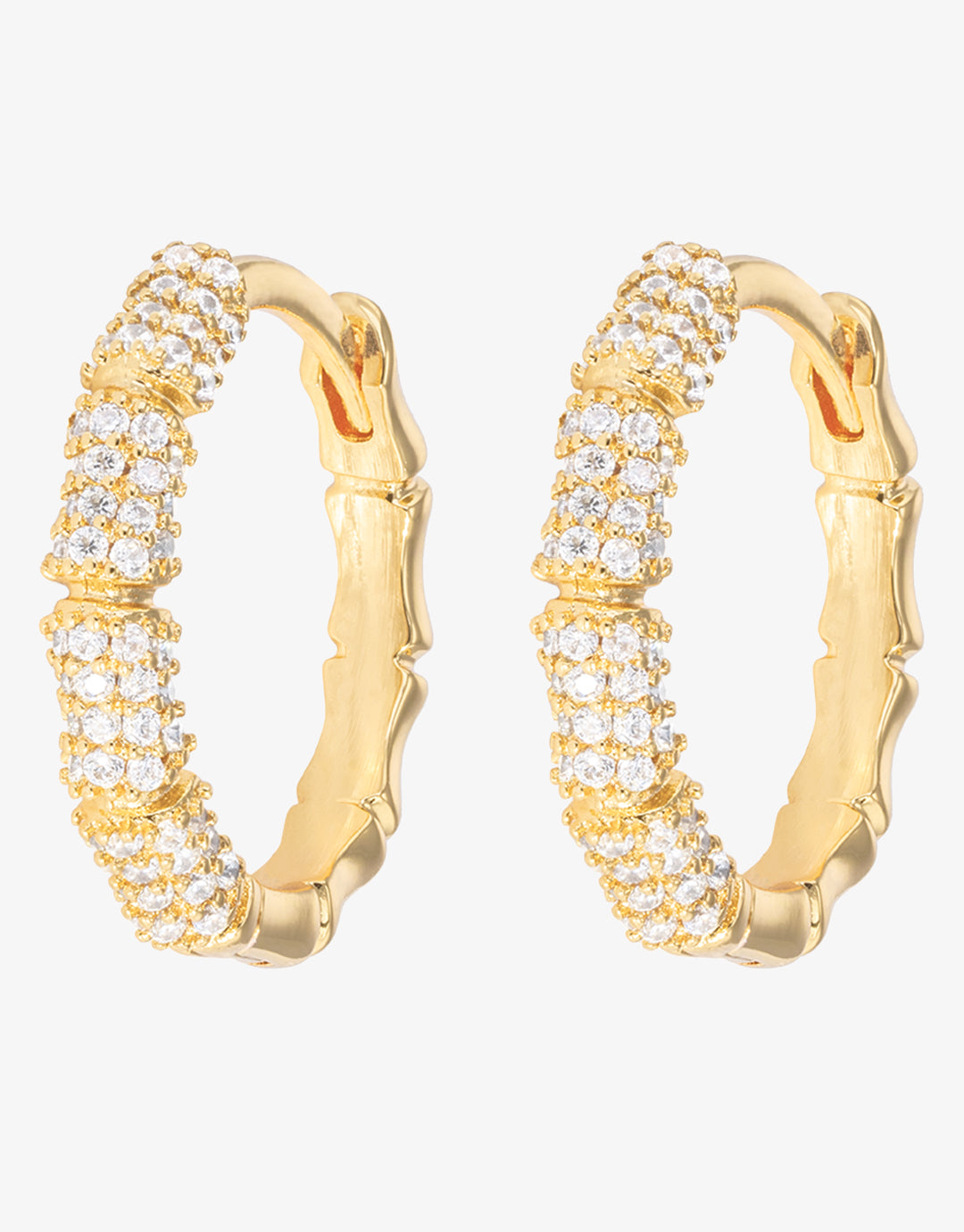 Gold Bamboo Hoops - Medium - Simply Beach UK