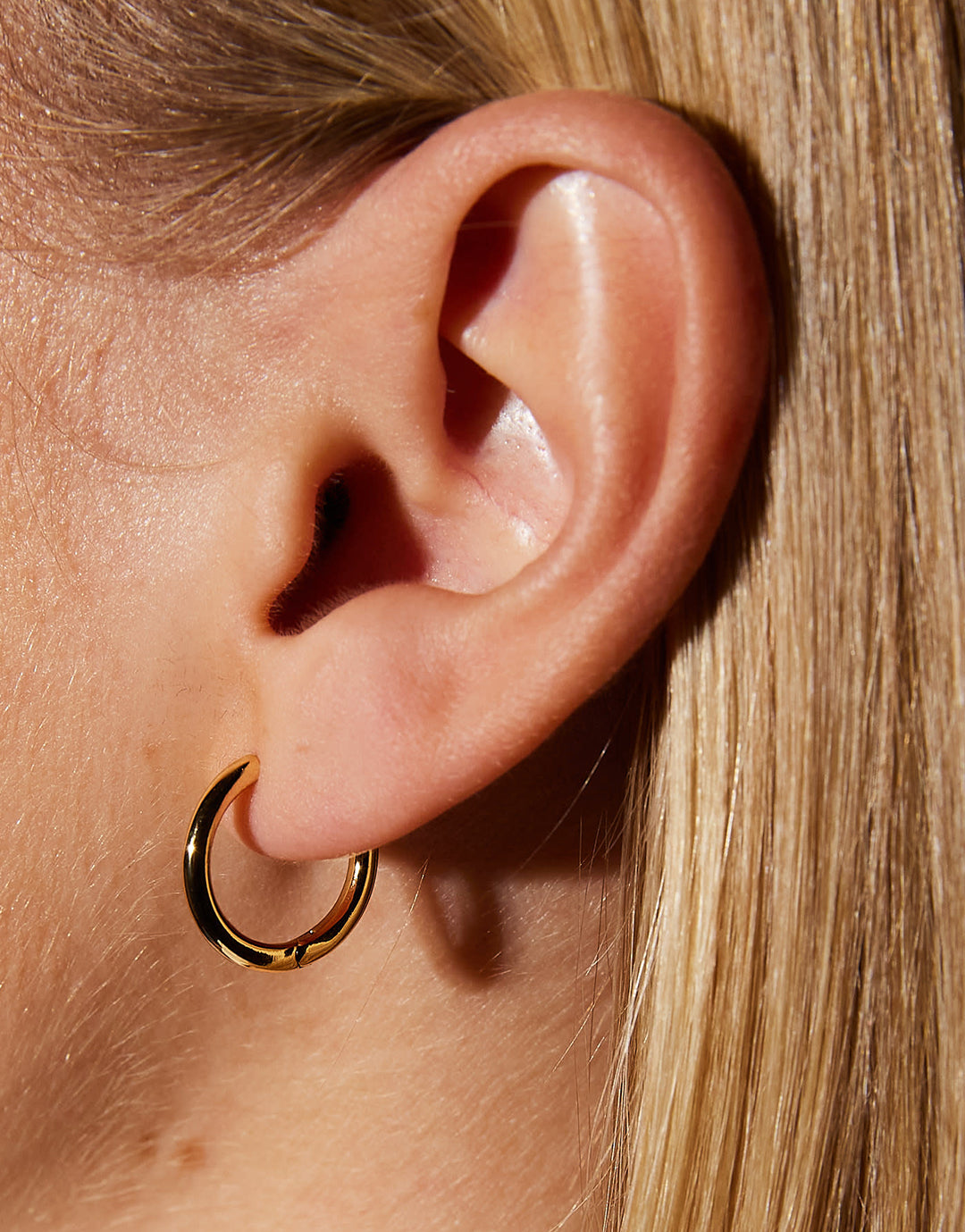 Gold Hoop Earrings - Medium - Simply Beach UK