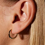 Gold Hoop Earrings - Medium - Simply Beach UK