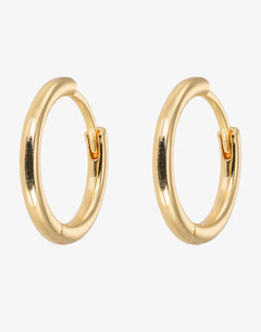 Gold Hoop Earrings - Medium - Simply Beach UK