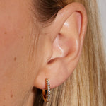 White Hoop Earrings - Medium - Simply Beach UK