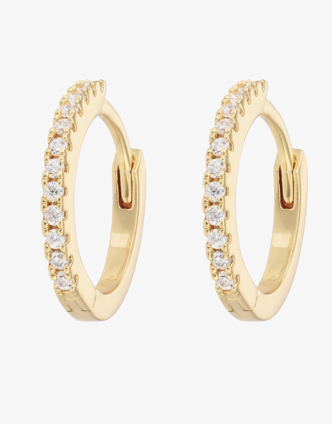 White Hoop Earrings - Medium - Simply Beach UK