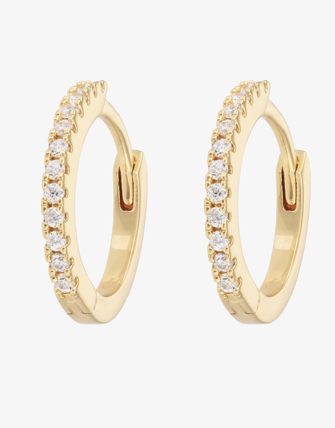 White Hoop Earrings - Medium - Simply Beach UK