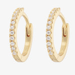 White Hoop Earrings - Medium - Simply Beach UK